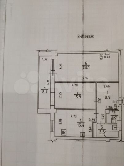 2-к. квартира, 70 м², 8/15 эт.