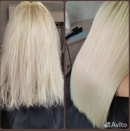 Кератиновое выпрямление волос