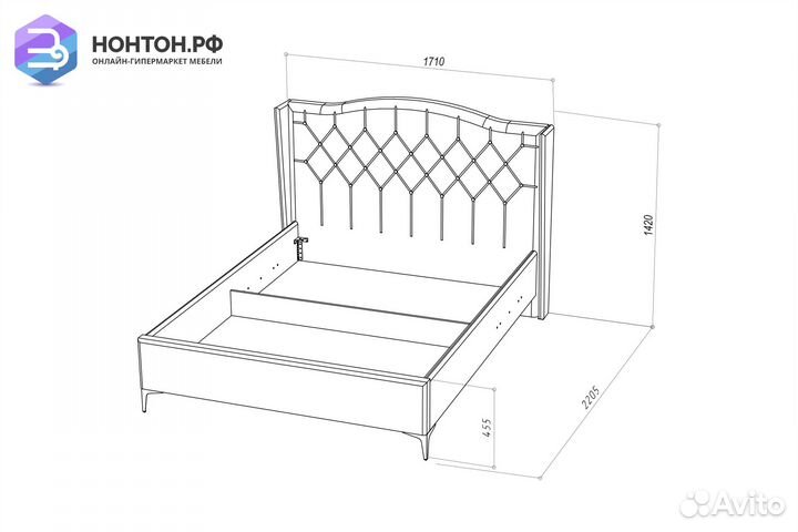 Кровать Флоренция экокожа белая