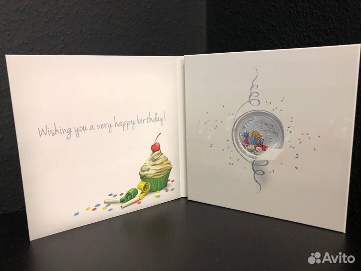 Подарок на День Рождения Монета серебряная