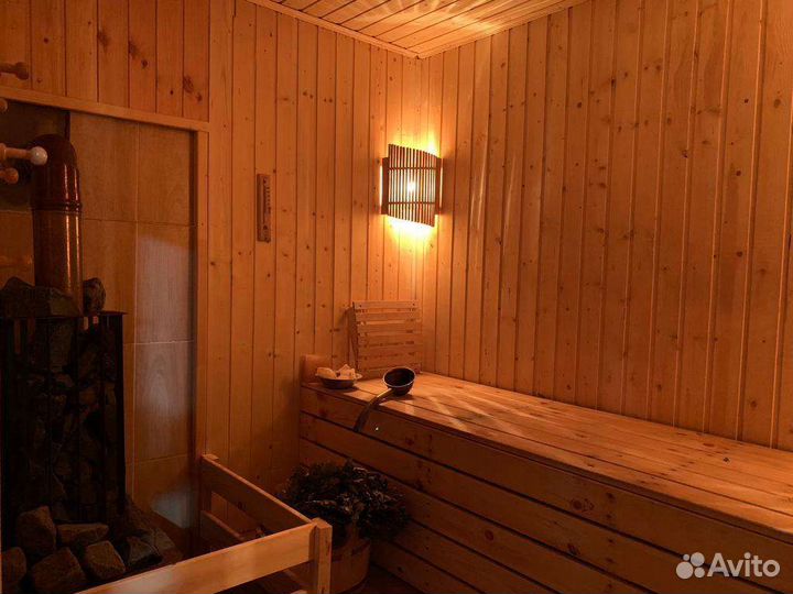 Баня на дровах с бассейном