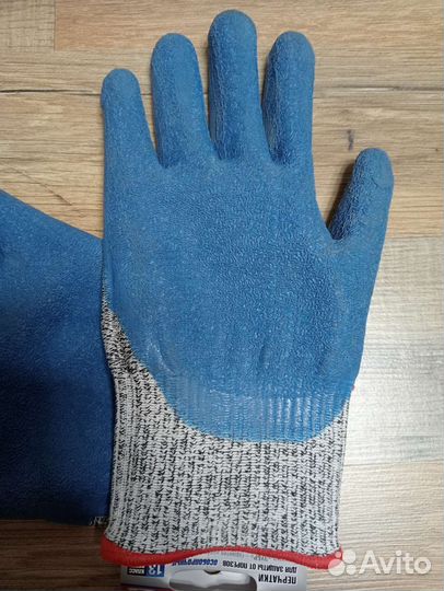 Перчатки кевларовые прорезиненые