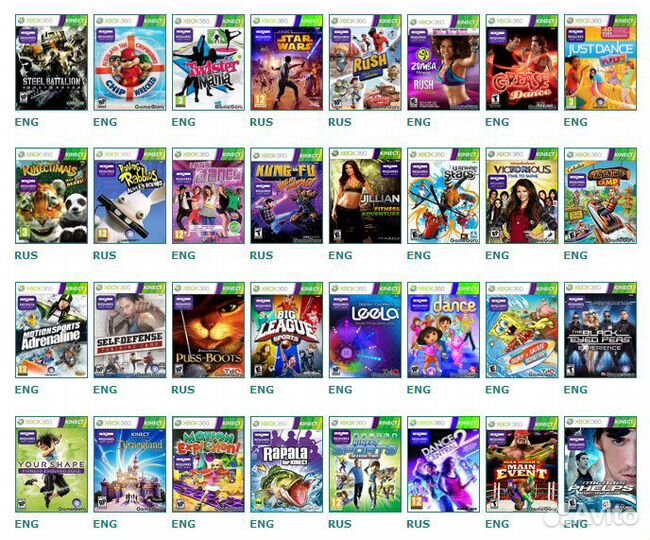 Игры для Kinect xbox 360 / xbox ONE