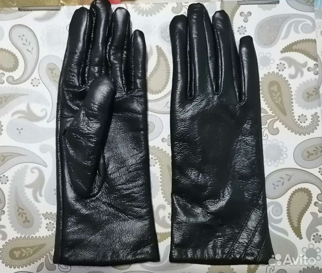 Перчатки кожаные женские
