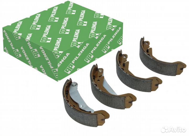 Колодки тормозные барабанные задние со скобами руч