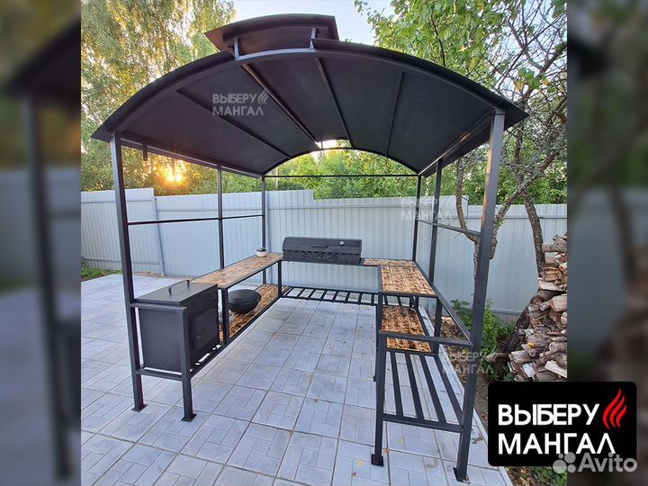 Мангальная с крышей
