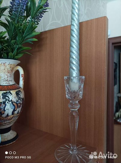 Подсвечник хрустальный Богемия