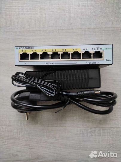 Коммутатор POE 6+2 портов