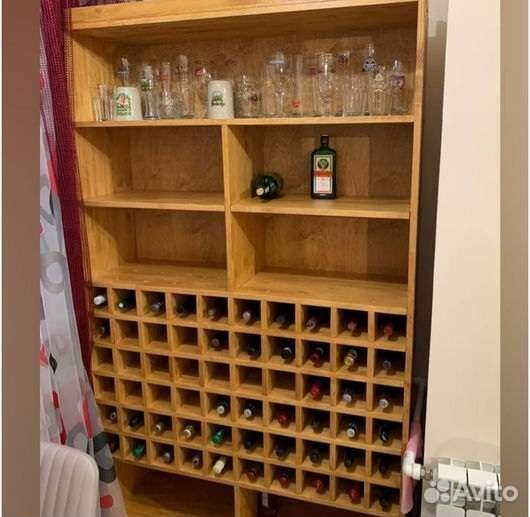 Стеллаж для вина из сосны
