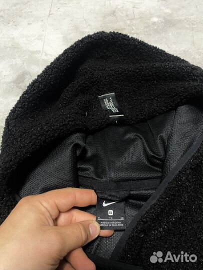 Nike fleece sherpa nylon hoodie