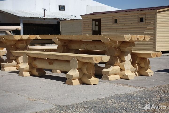 Сруб Дачной мебели из оцилиндрованного бревна