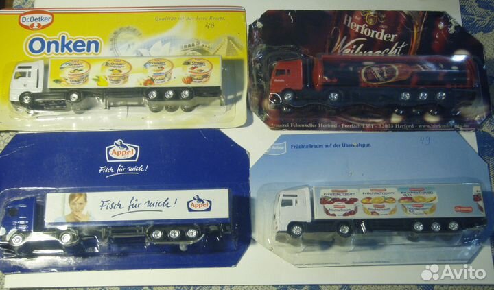 Машинки тягачи рекламные, Германия, новые