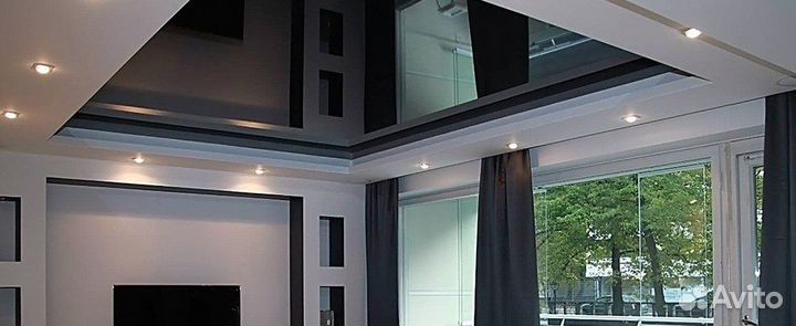 Глянцевые натяжные потолки