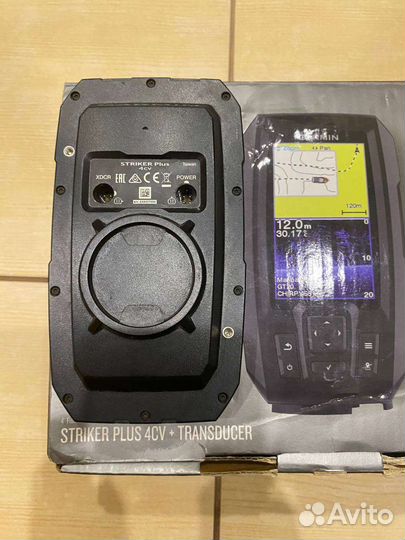 Garmin Striker Plus 4CV + GT20 + аккумулятор