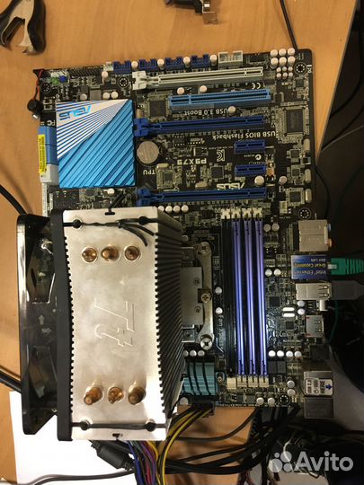 Материнская плата с процессором и памятью + бп+Hdd
