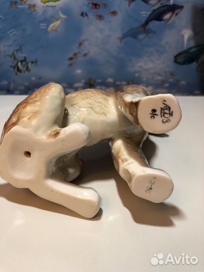 Фарфоровая cтатуэтка Эрдельтерьер СССР 1964 год