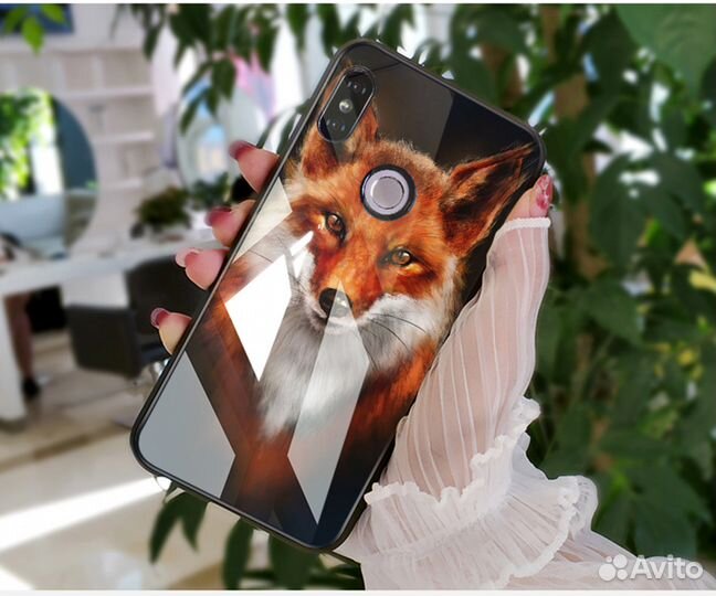 Чехол Xiaomi MI 8 Силикон Лев / Лиса