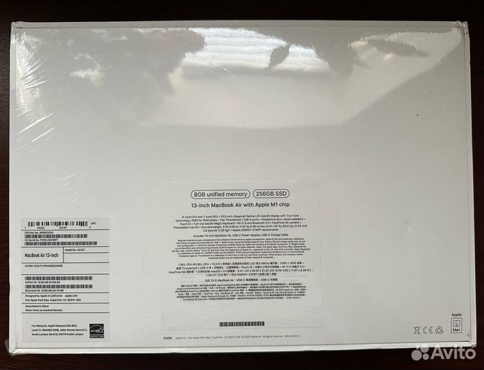 Новый Apple Macbook air 13 2020 m1 8gb 256 ноутбук