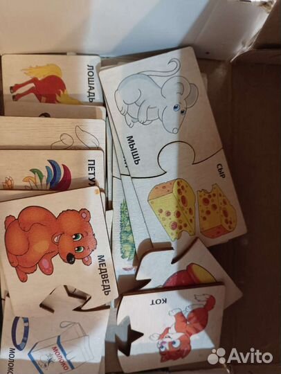 Деревянный пазл кто, что ест