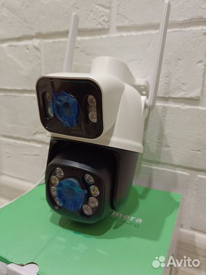 Уличная камера WiFi двойная, 8Мп 4k