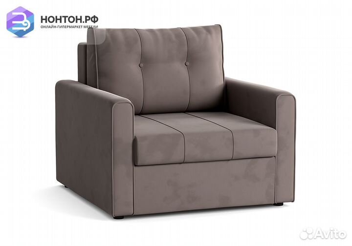 Кресло еврокнижка Лео светло-коричневое