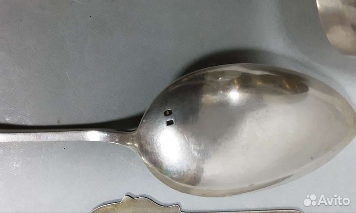 Антикварное столовое серебро половник ложка лопатк
