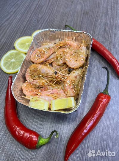 Креветки приготовленные. Доставка