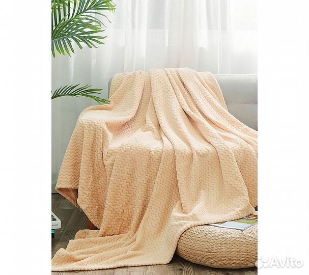 Плед GoodNight Велсофт 200х220, бежевый