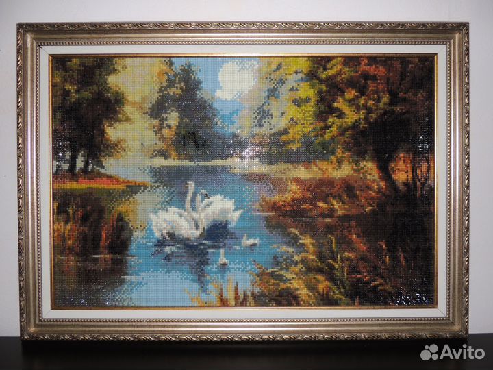 Картина Алмазная мозайка в багетной рамке