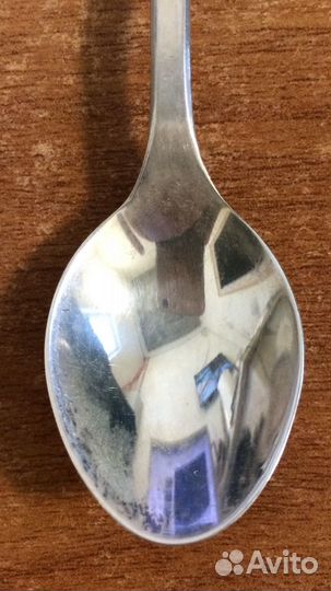 Серебряная чайная (детская) ложка с эмалью(2). 925