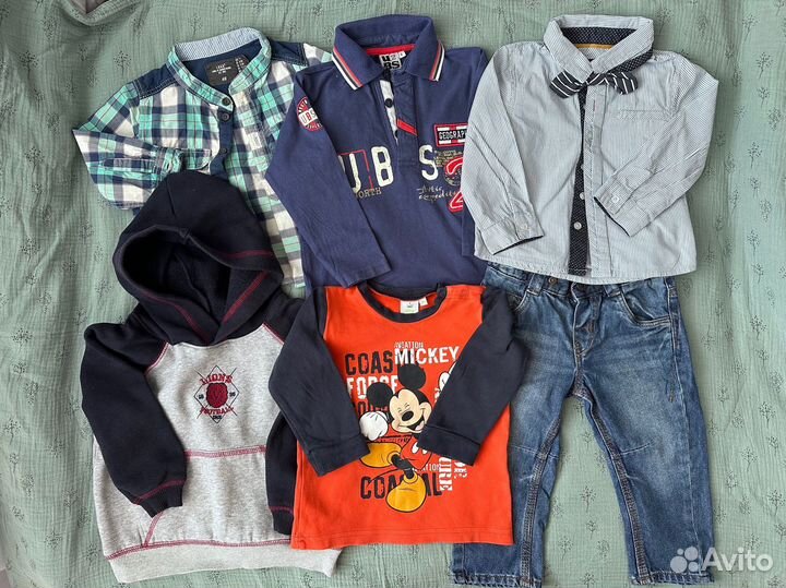 Большой пакет одежды для мальчика от 0 до 1,5 лет