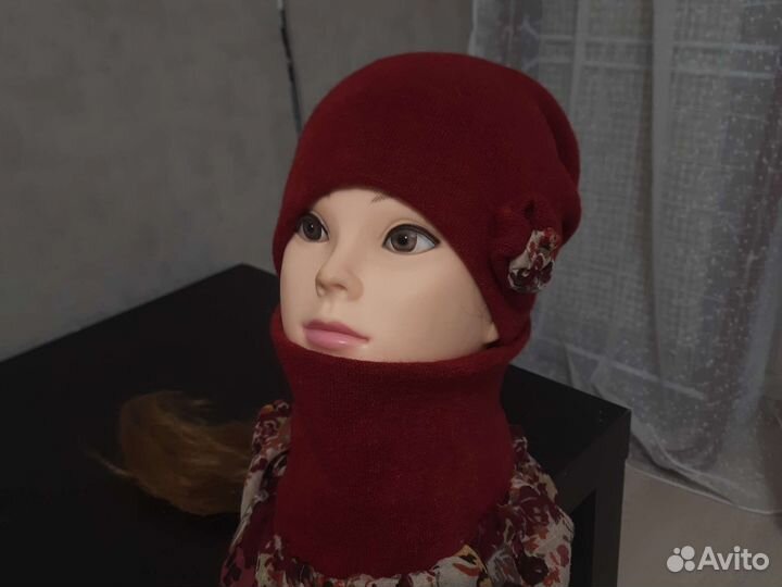 Шапка и снуд женский