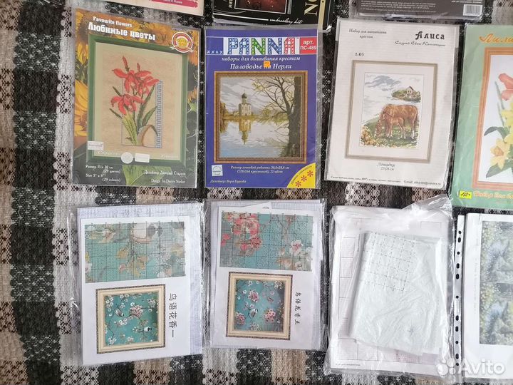 Наборы и схемы вышивки крестом, канва