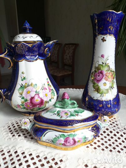 Гжель расписная, авторская работа