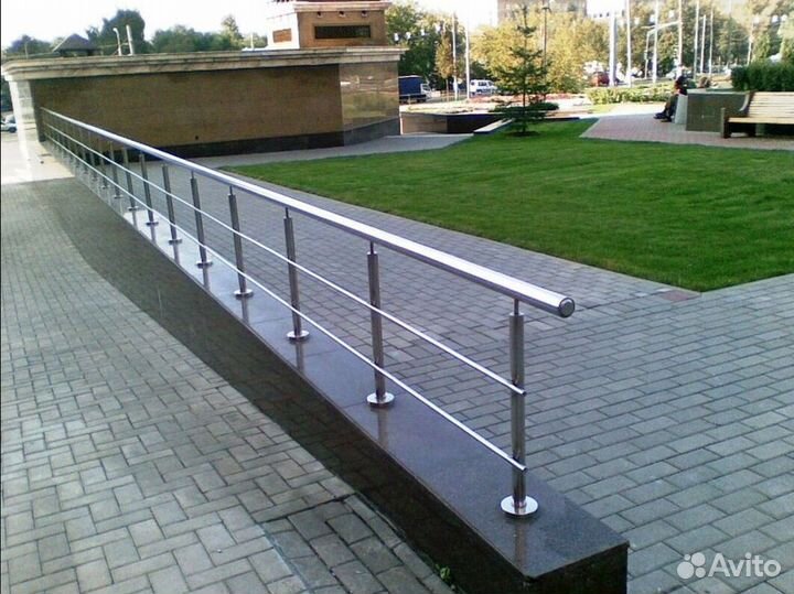 Перила из полированной нержавеющей стали aisi 304