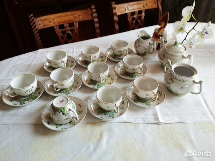 Чайный антик сервиз Барбарис Вербилки на 9 персон