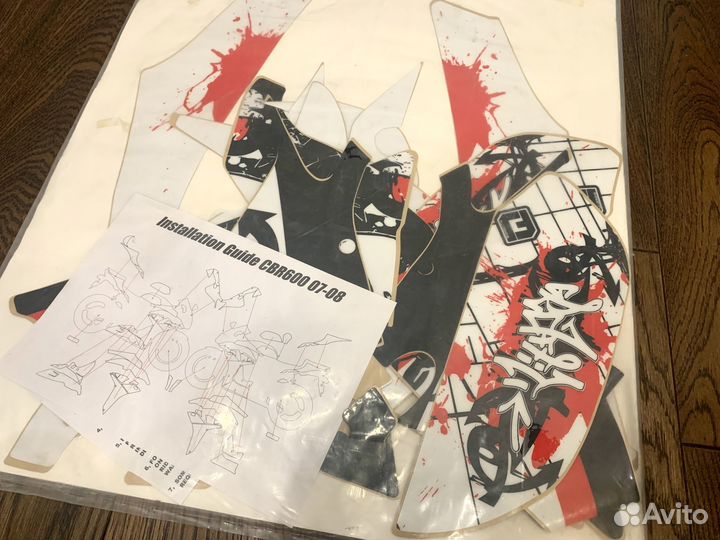 Наклейки на мотоцикл Honda cbr600rr 07-11red