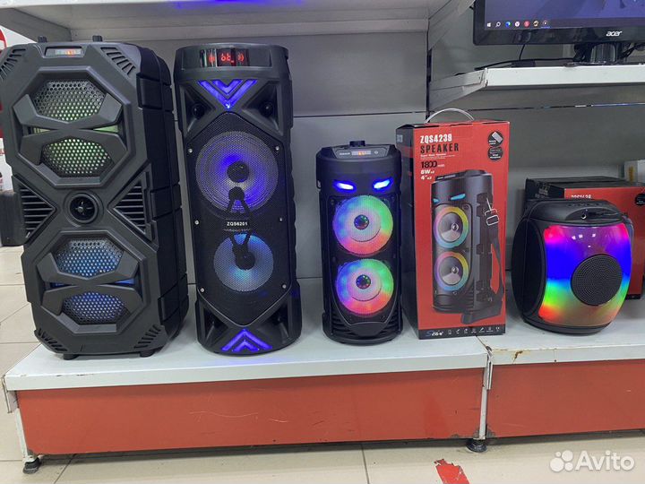 Портативные колонки большие с караоке к1