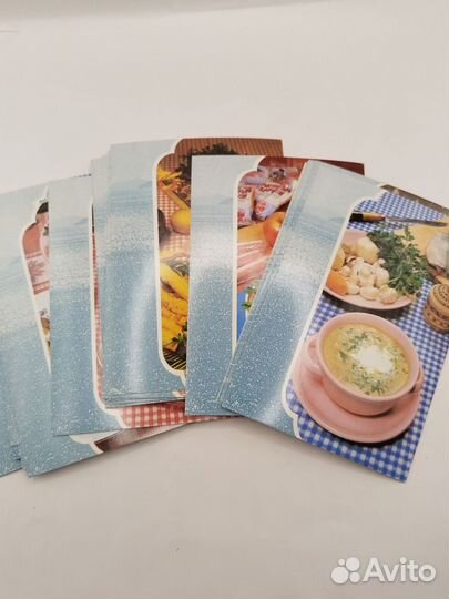 Комплект открыток Блюда из рыбы (22 шт), 1990