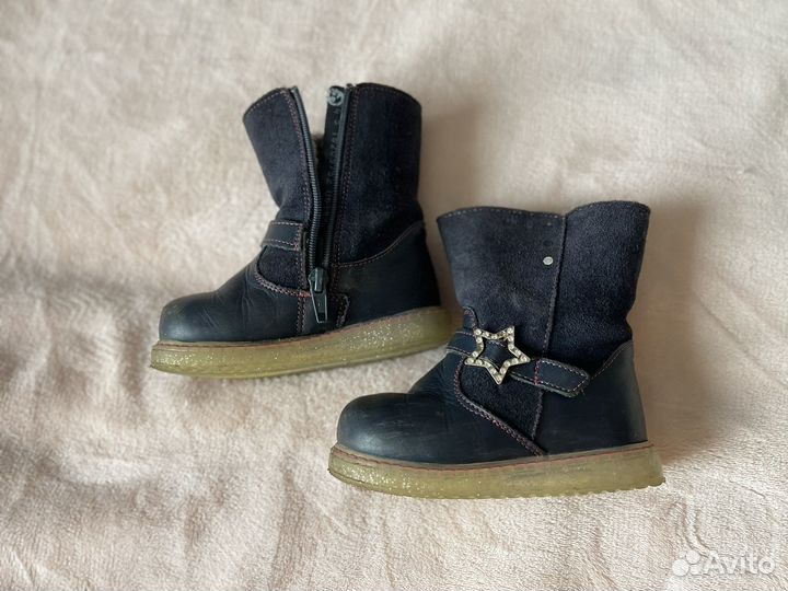 Зимние на сапоги Котофей 24 натуральная кожа, мех
