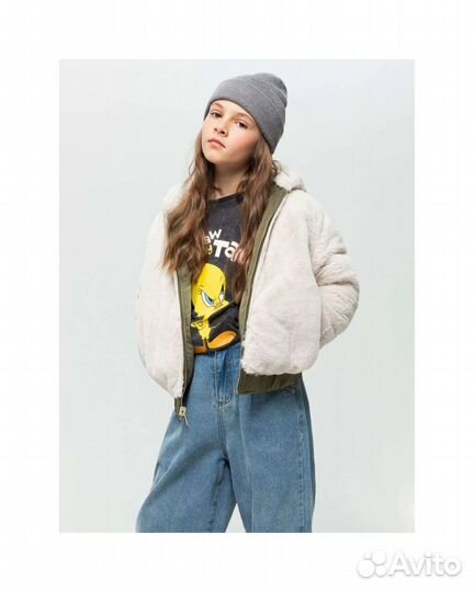 Новая куртка шубка Sela на девочку 122-134