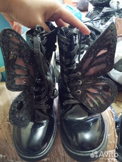 Сапоги лаковые для девочек 32
