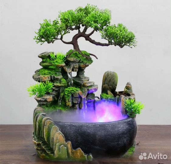 Декоративный фонтанчик с подсветкой