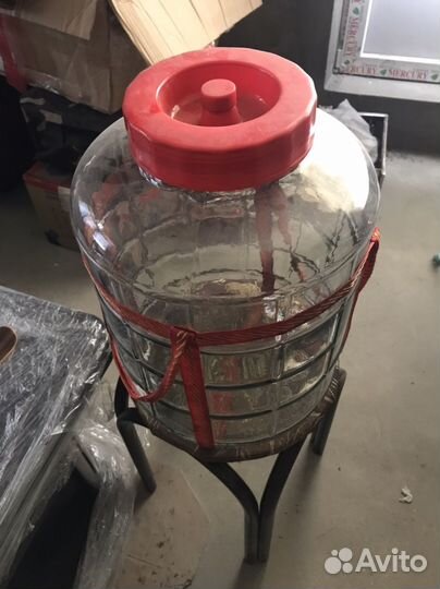 Бутыль стеклянный 20 литров с гидрозатвором