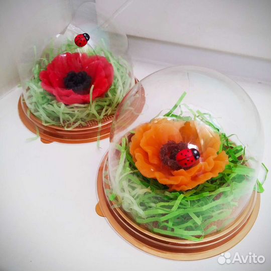 Роза в куполе мыло ручной работы