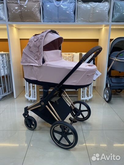 Коляска Cybex FE Simply Flowers Pink Rose Gold