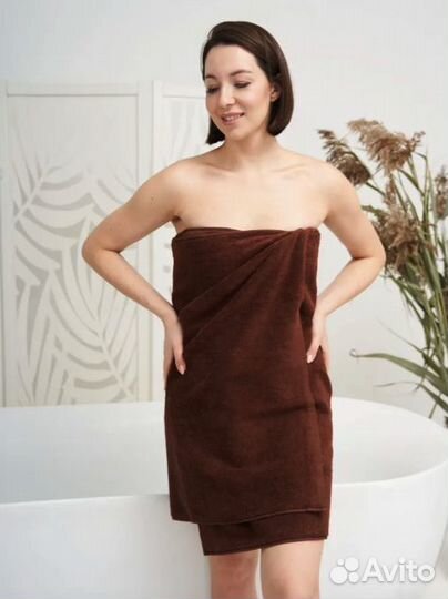 Полотенце банное шоколад. 70-140 от 1 шт