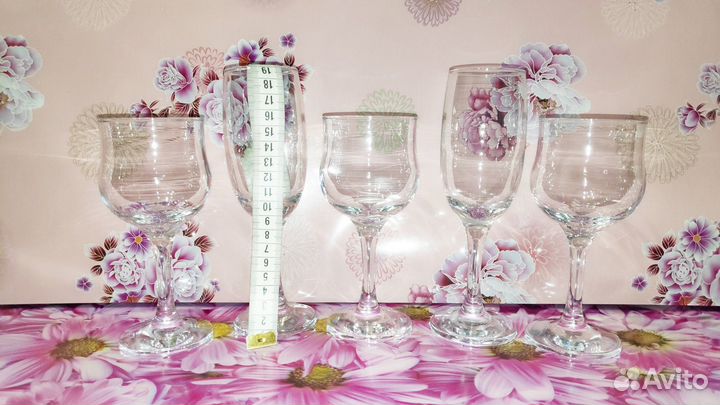 Фужеры, бокалы, рюмки, стаканы, стопки и т.д