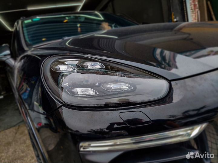 Светодиодные фары Порше Кайен 958, рест 2014-2018