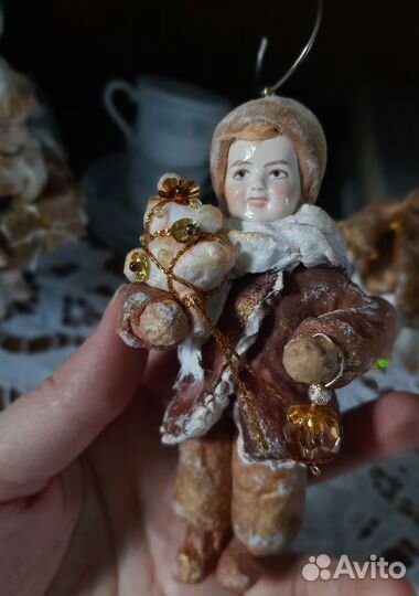 Ватные елочные игрушки